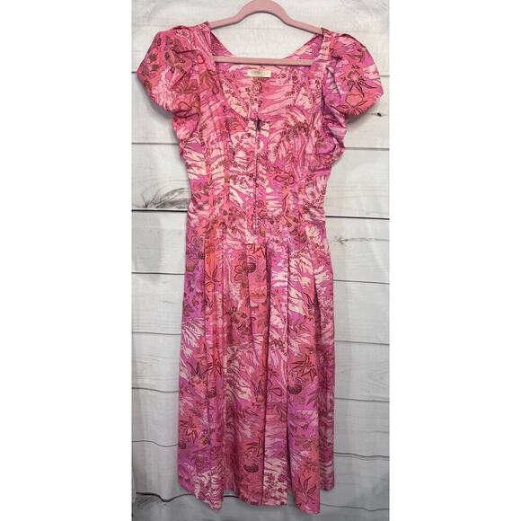 Ulla Johnson Maxi Dress Pink Floral Size 6 Pre Fall 2022 - Picture 1 of 8